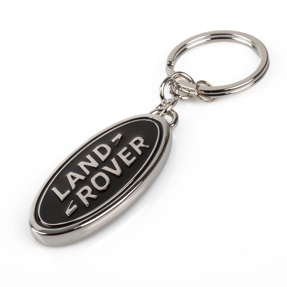 Llavero con logotipo ovalado Land Rover - negro